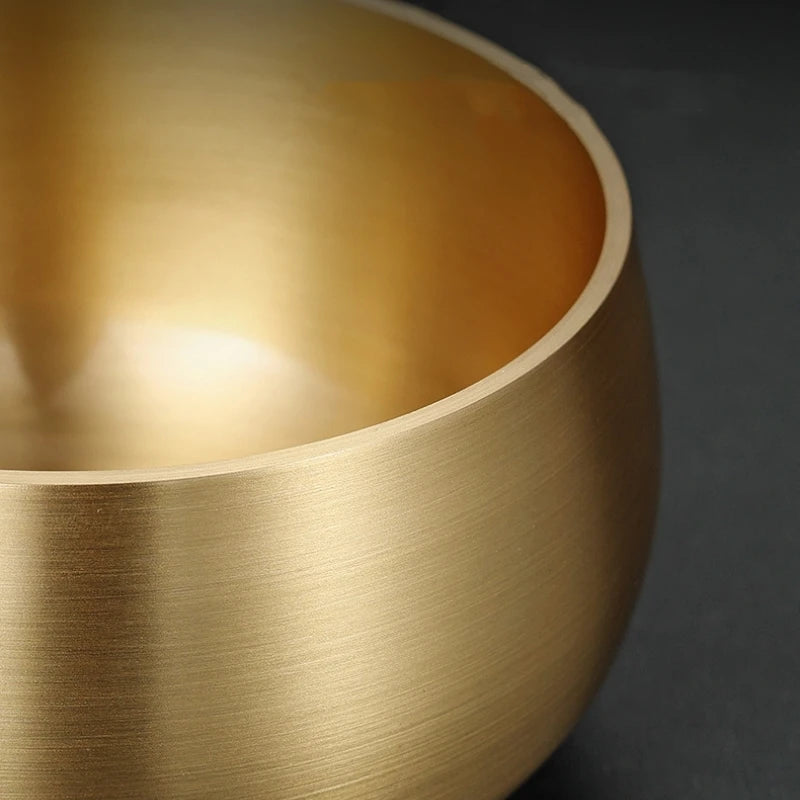 Handmade, Pure Copper, Thickened Sound Bowl, with Mallet and Pad