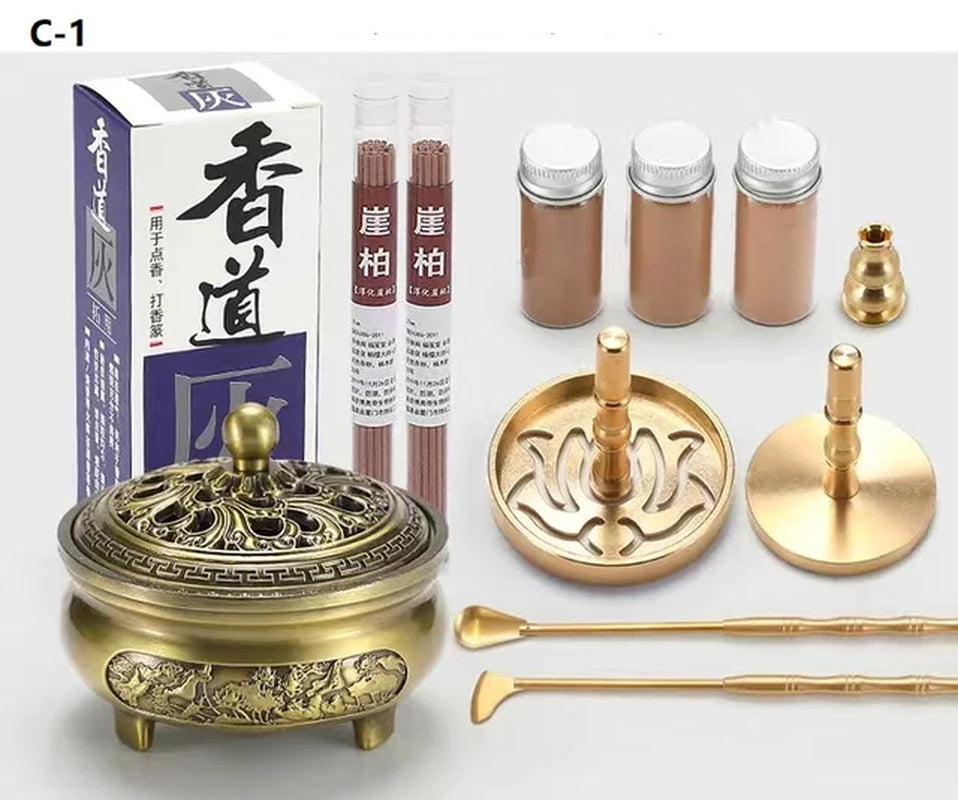 Brass Aromatherapy Incense Burner Kit