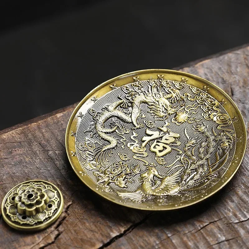 Bronze Zodiac Incense Tray