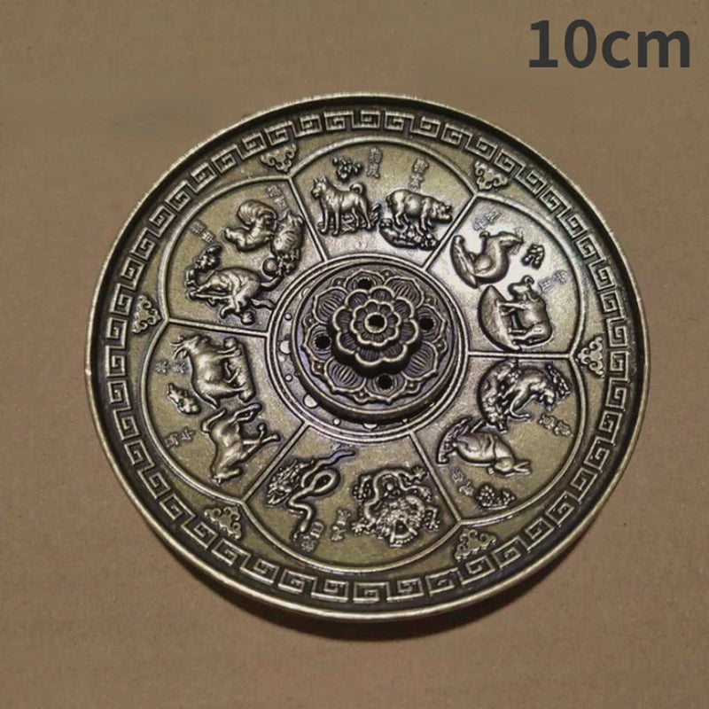 Bronze Zodiac Incense Tray
