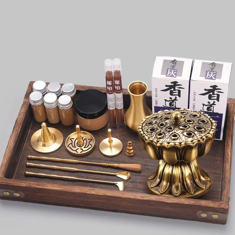 Brass Aromatherapy Incense Burner Kit