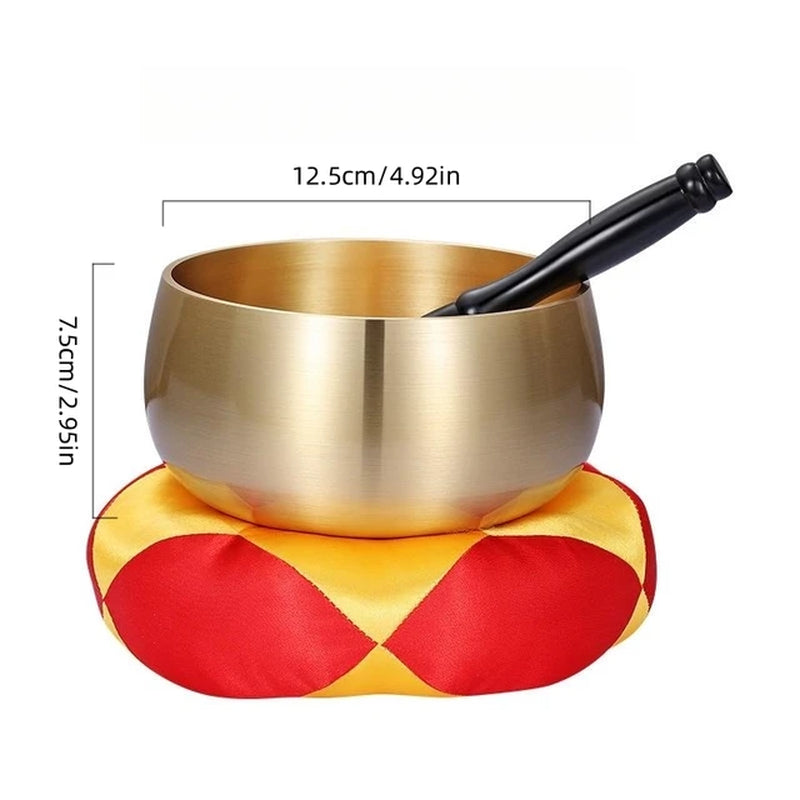 Handmade, Pure Copper, Thickened Sound Bowl, with Mallet and Pad