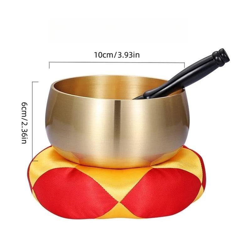 Handmade, Pure Copper, Thickened Sound Bowl, with Mallet and Pad